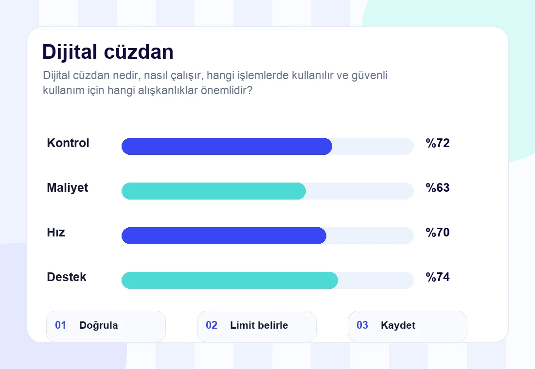 dijital cüzdan rehberi için infografik
