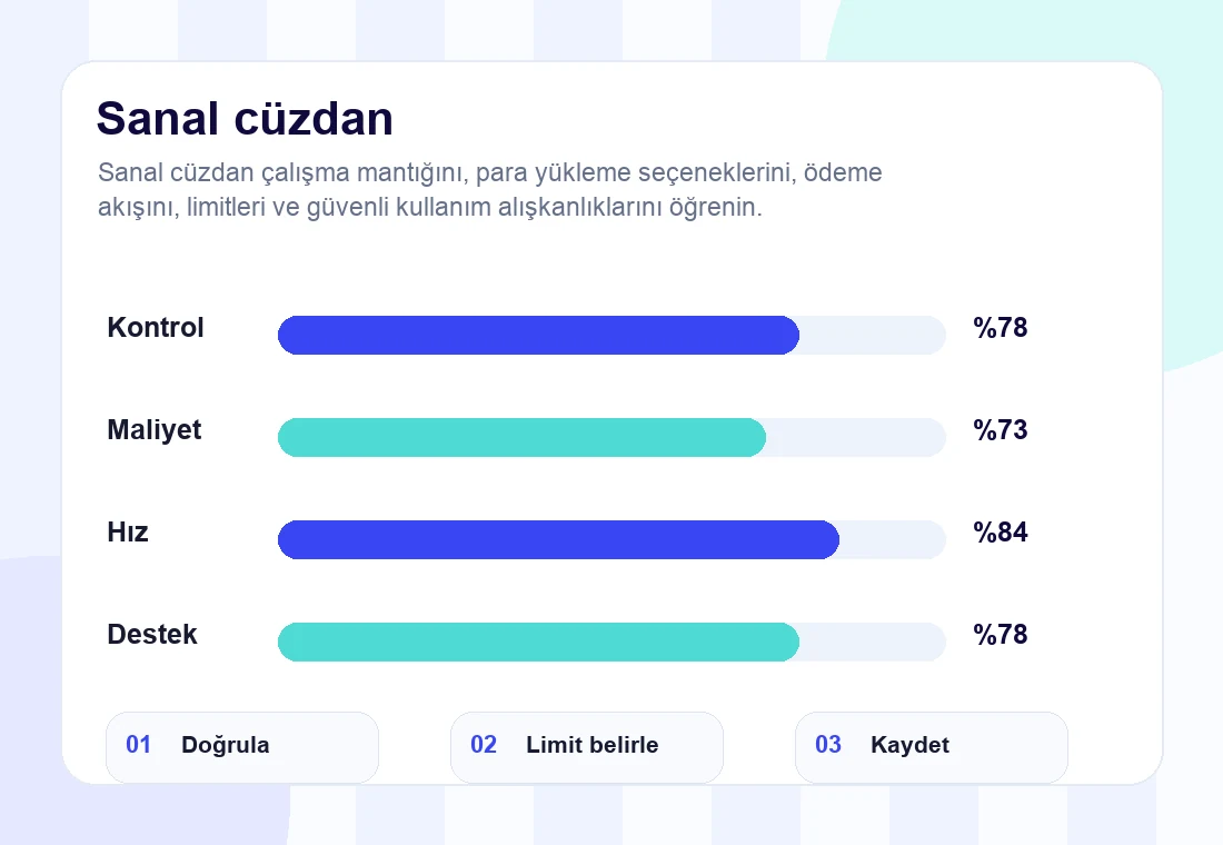 sanal cüzdan rehberi için infografik